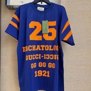 Gucci blind for love sweater blue logo